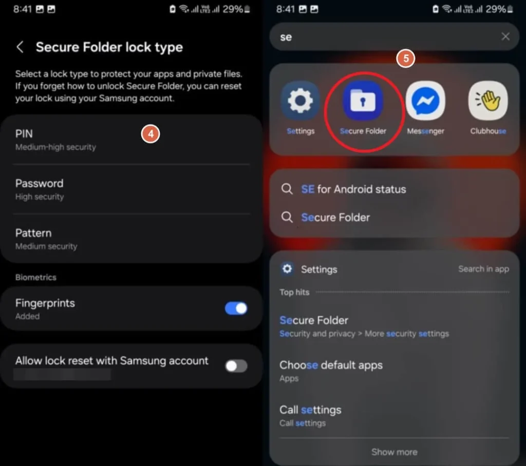 طريقة انشاء مجلد امن جديد 2